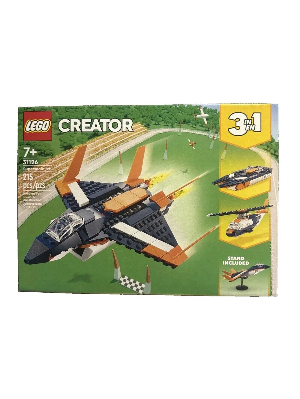 Lego 31126 Creator: Supersonic-Jet 3 in 1 New Retired Helicopter Boat 215pc